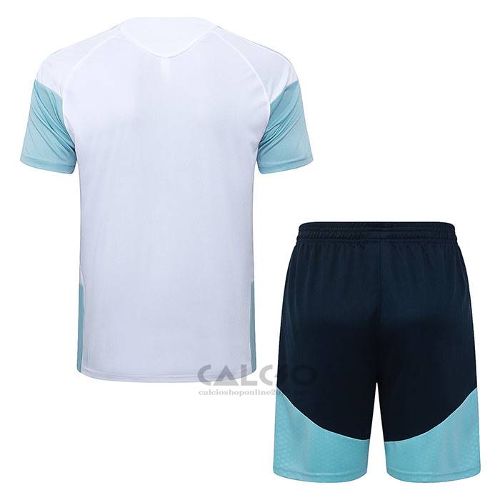 Tuta da Track Argentina Manica Corta 2025-2026 Bianco - Pantaloncini